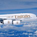 Emirates A380 v letu