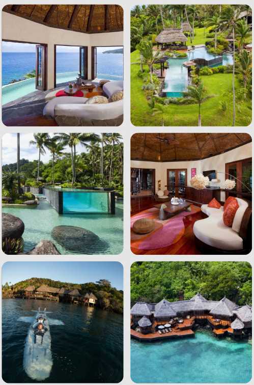Luxusní resort Laucala na ostrově Fidži