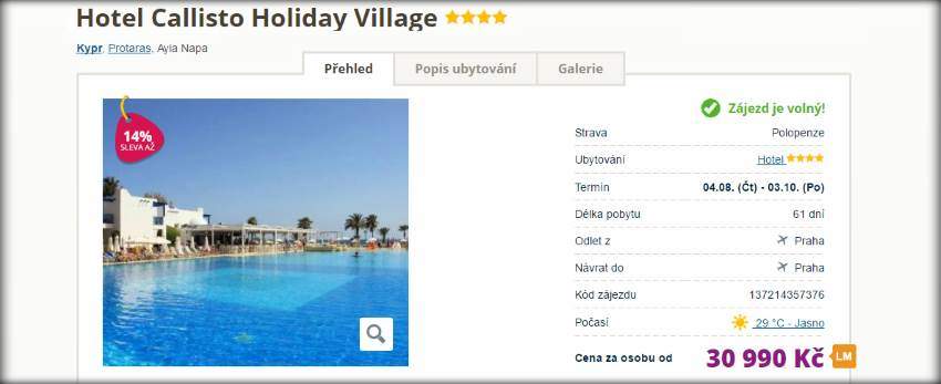 Extrémně dlouhý zájezd na Kypr