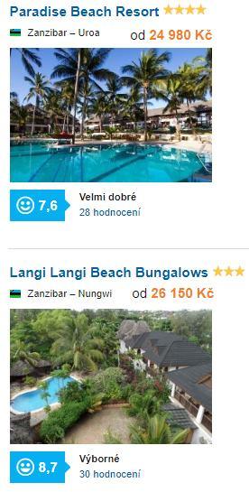 Nejlevnější zájezdy na Zanzibaru Levný Zanzibar