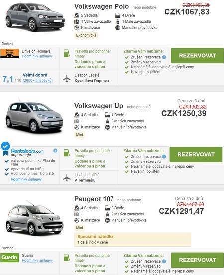 Půjčení auta Rhodos