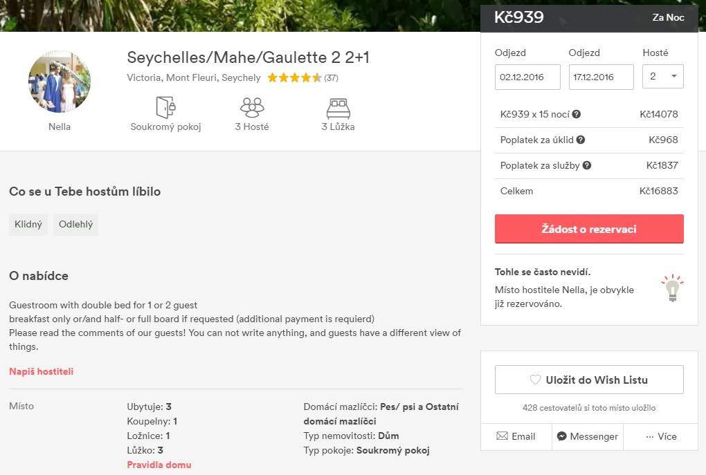 Ubytování na Seychelách