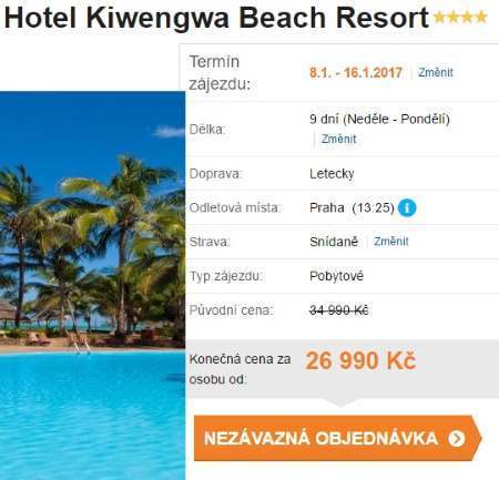 Last moment dovolená na Zanzibaru