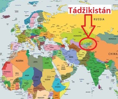 Poloha Tádžikistánu na mapě