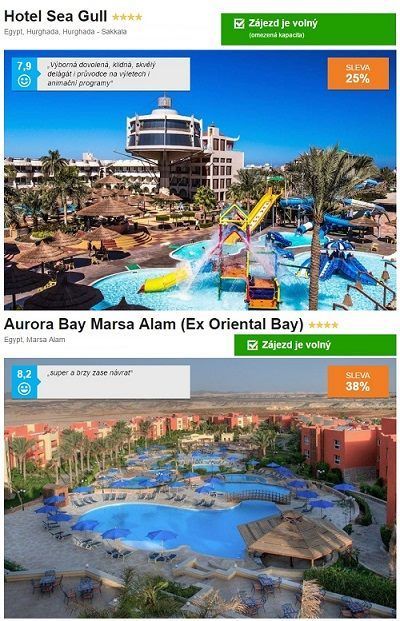 Odlet z Brna do Hurghady