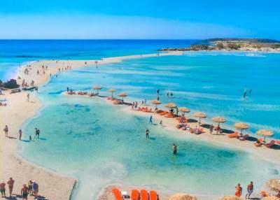 Pláž Elafonisi na Krétě