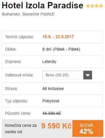 Bulharsko dovolená slunečné pobeží