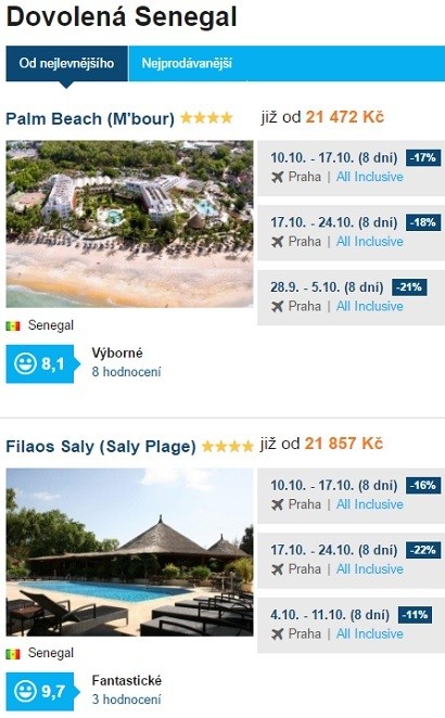 Dovolená v Senegalu first minute