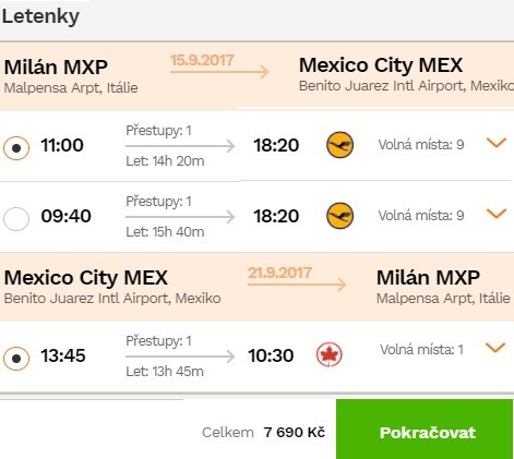 Letenky do Mexika dovolená