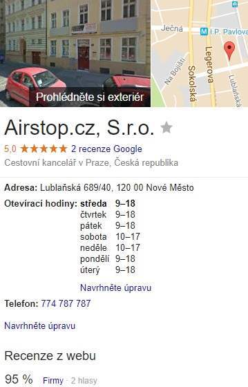 CK Airstop recenez zkušenost