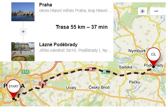 Doprava z Prahy do Poděbrad