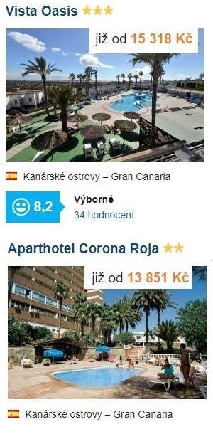 Kanárské ostrovy dovolená červen prosinec z prahy