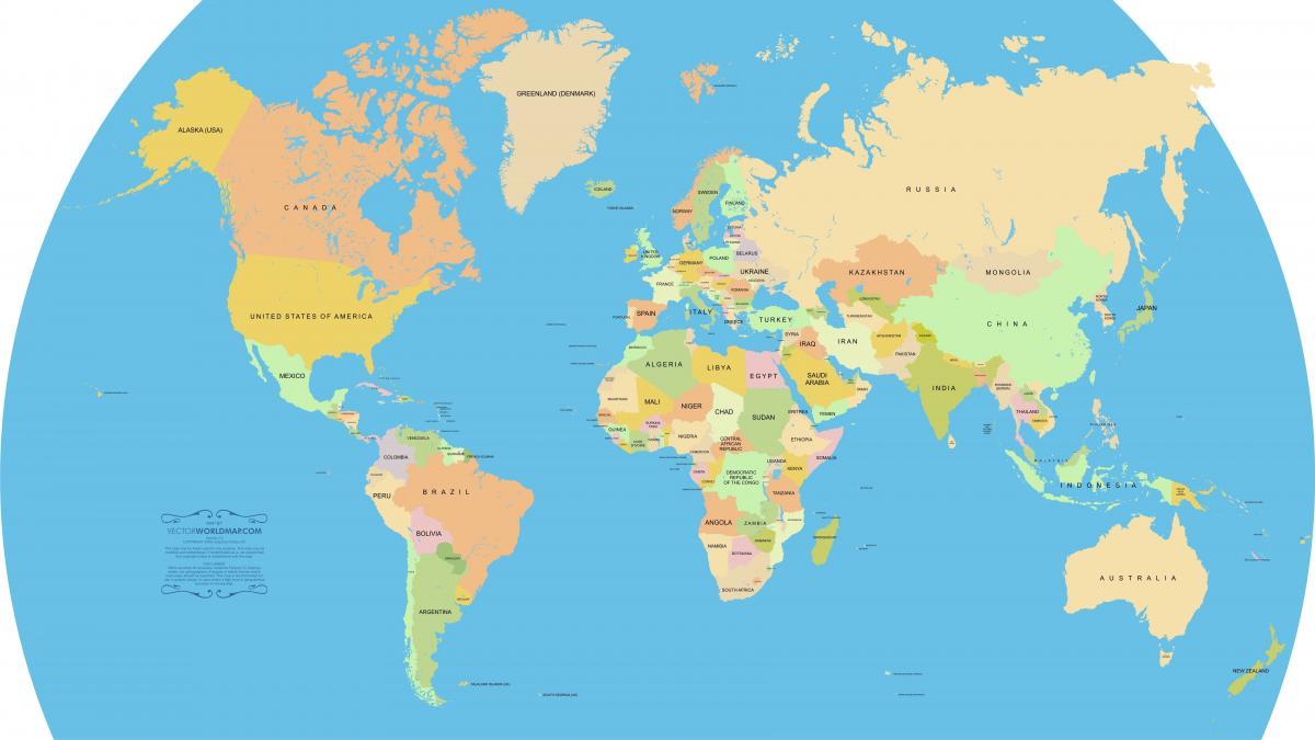 Obří mapa světa ke stažení