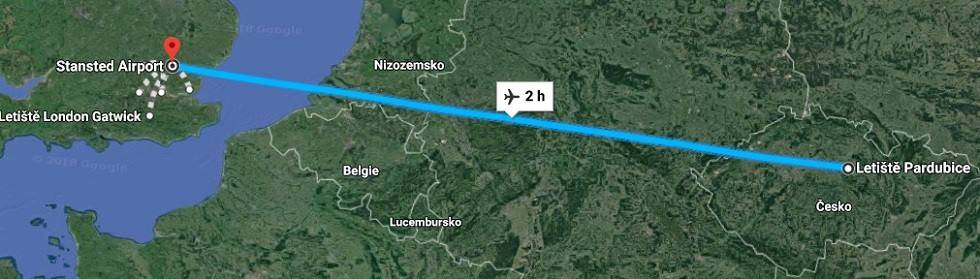 Levné letenky Londýn Pardubice