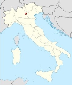 Poloha jezera Lago di Garde na mapě