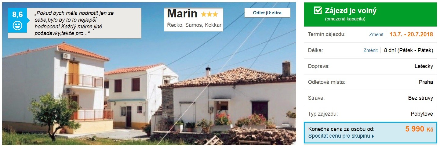 Ostrov Samos Super last minute