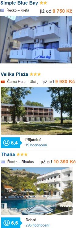 Nejlevnější a nejlepší zájezdy v srpnu