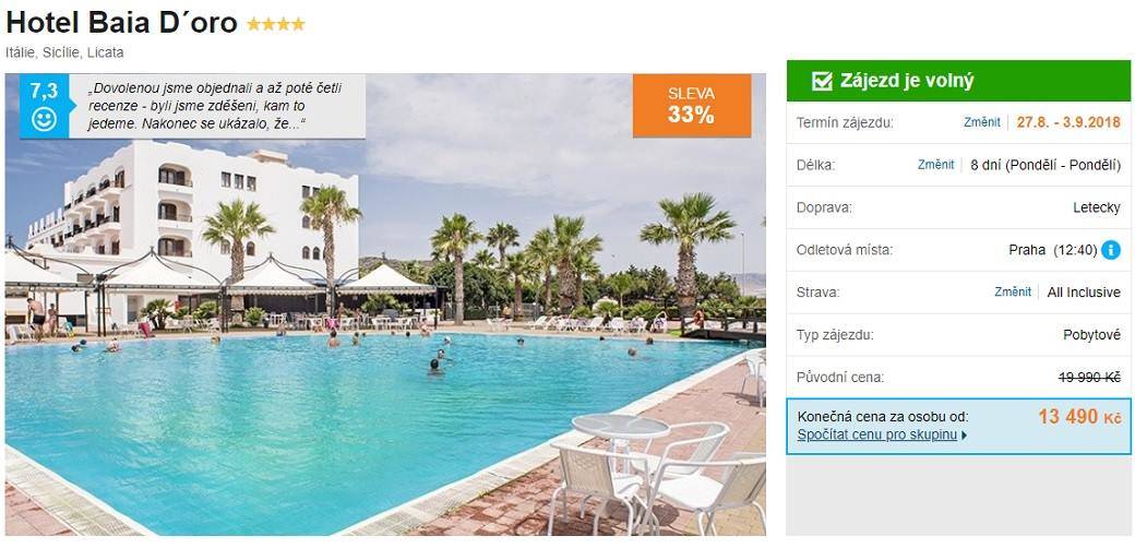 Ostrov Sicílie all inclusive zájezd