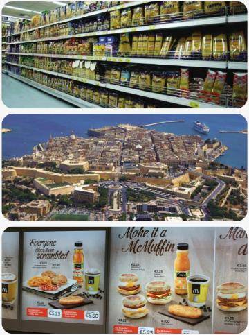 Ceny potravin na Maltě