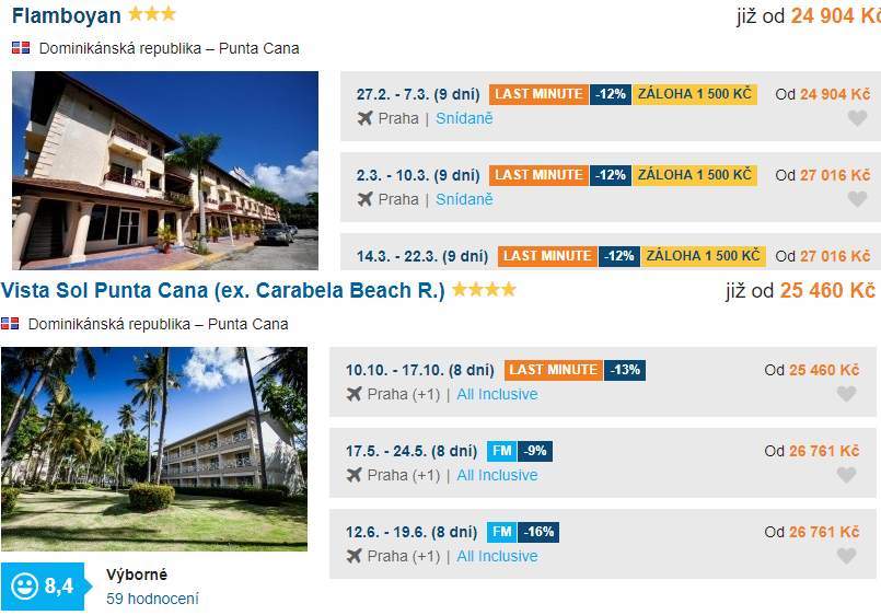 Karibik zájezd do Dominikánské republiky