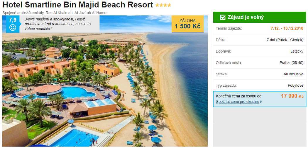 Emiráty All Inclusive pobyt