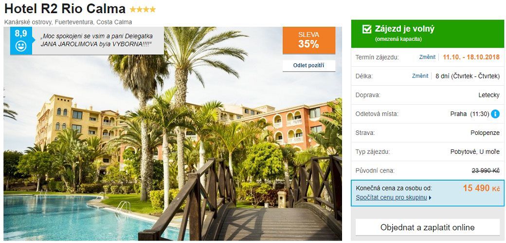 Kanárské ostrovy super last minute říjen