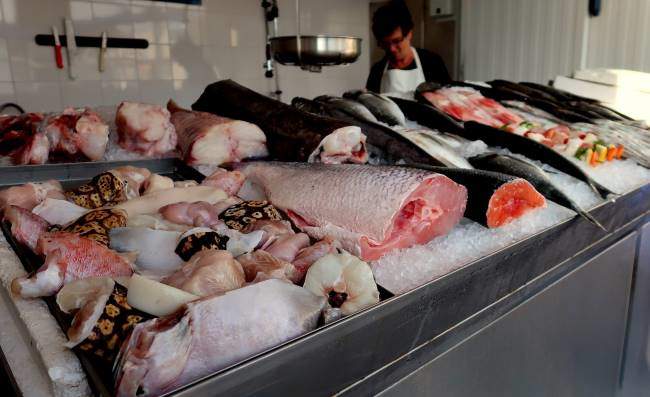 Nabídka ryb v Algarve, Portugalsko