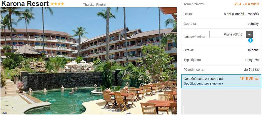 Thajsko akční first minute zájezd v dubnu