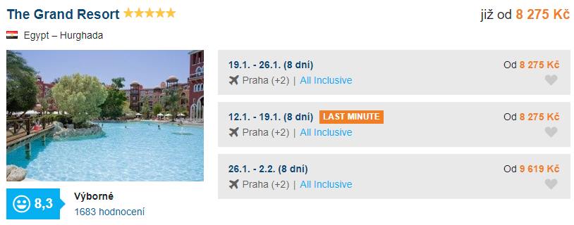 Levný akční zájezd do Egypta