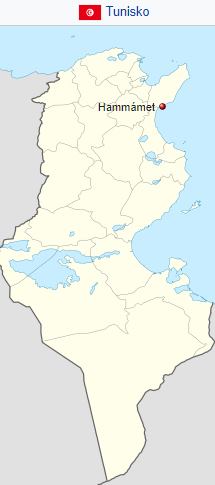 Poloha Hammametu kde leží na mapě Tuniska
