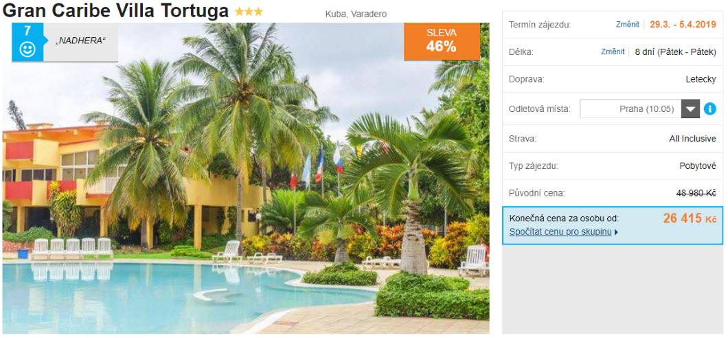 All Inclusive nejlevnější zájezd do Varadera na ostrově Kuba