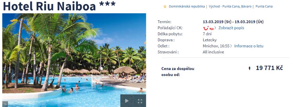 Dominikánská republika all inclusive dovolená Punta Cana odlet z Mnichova