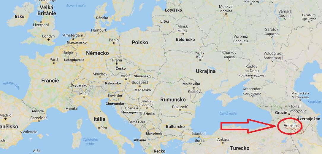 Poloha Arménie aneb kde leží na mapě Evropy