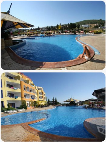 Bazén u hotelu Sveti Vlas v Bulharsku