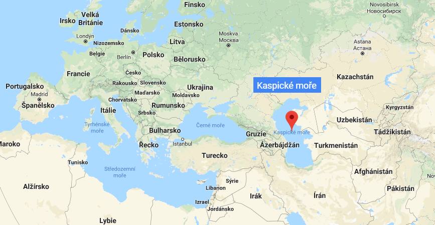 Kde na mapě leží Kaspické moře