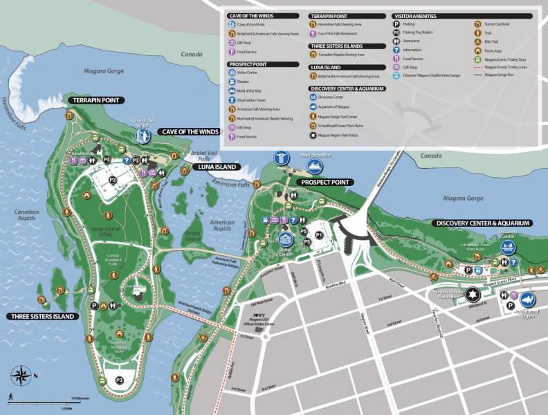 Mapa Nikag Niagárské vodopády – Mapa & Foto vodopádů • Zájezd