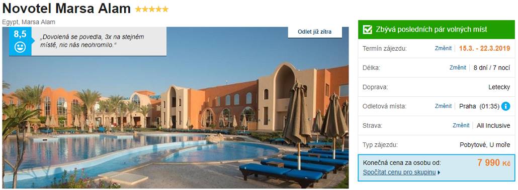 Super last moment Egypt levný zájezd