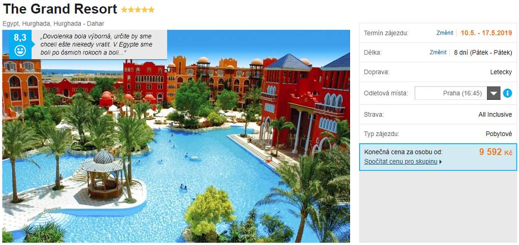 Levný hotel s All Inclusive v nejvyšším komfortu v Hurghadě ve středím Egyptě