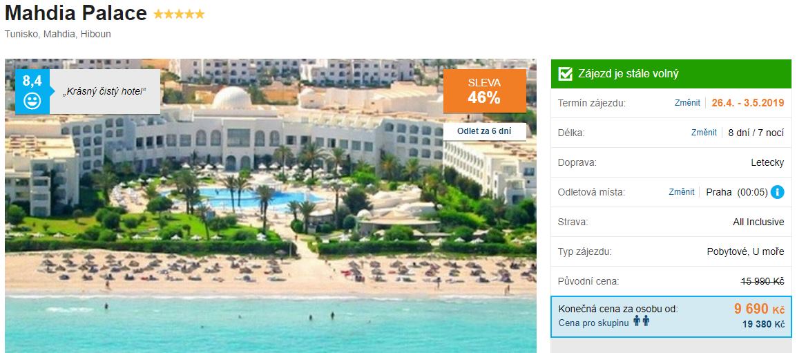 Super last minute Tunisko All Inclusive zájezd