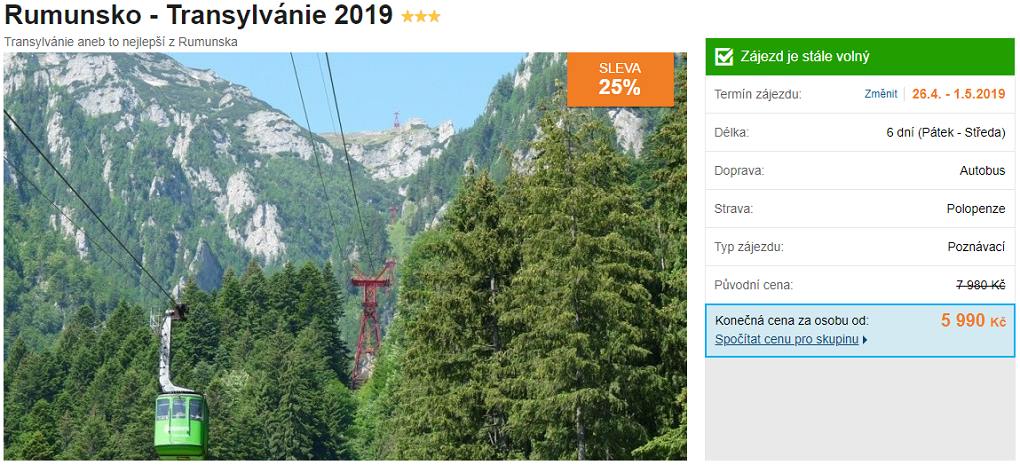 Transylvánie a Rumusnko nejlepší poznávací zájezd ve slevě