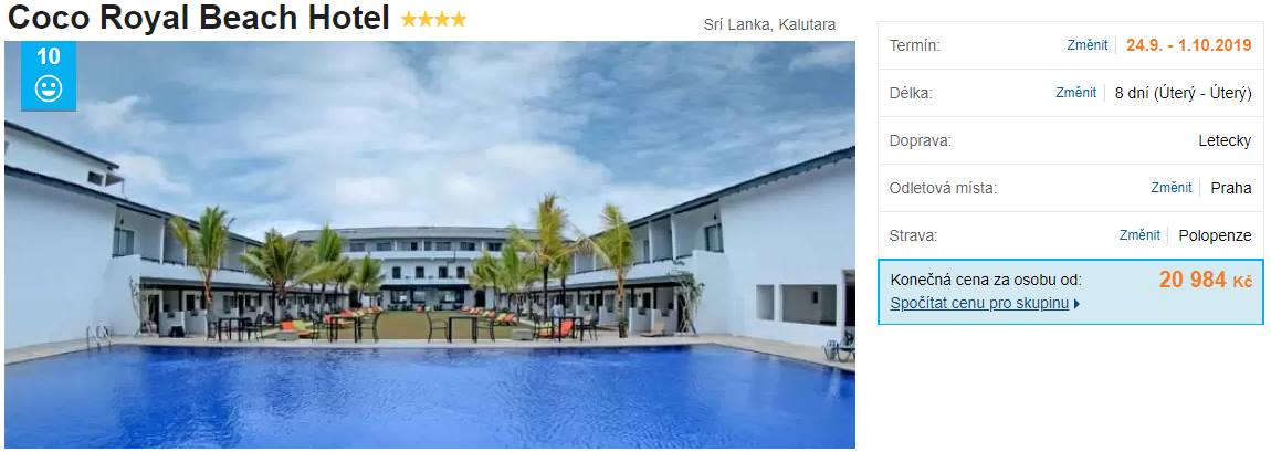 Akční zájezd Srí Lanka levná polopenze