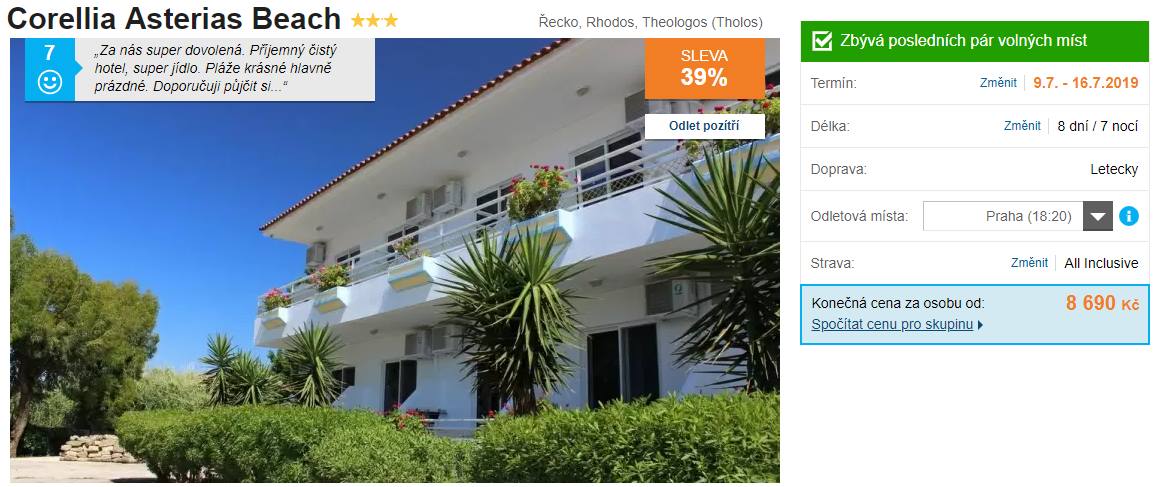 Super last minute na ostrov Rhodos Řecko