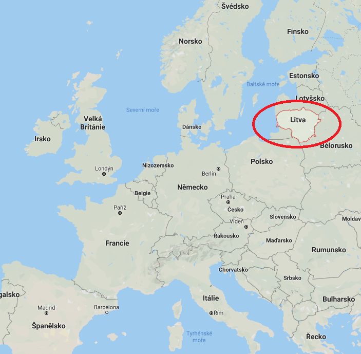 Kde na mapě leží Litva