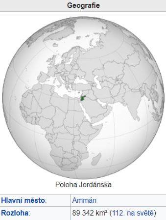 Poloha Jordánska na mapě