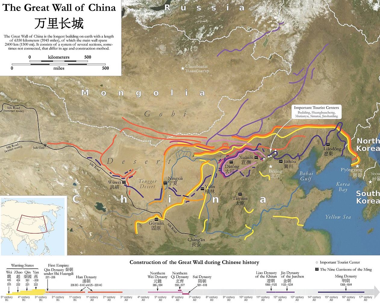 Jak je dlouho Velká čínská zeď historie budování