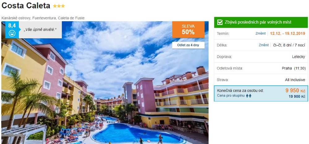 Zájezd na Kanárské ostrovy mega hit all inclusive